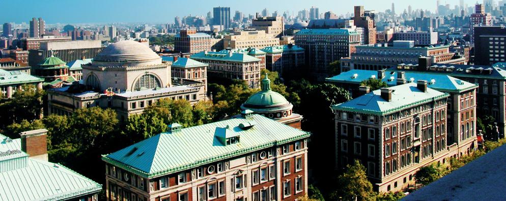 Aerial view of Columbia campus