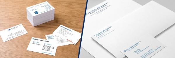 business cards and letterheads